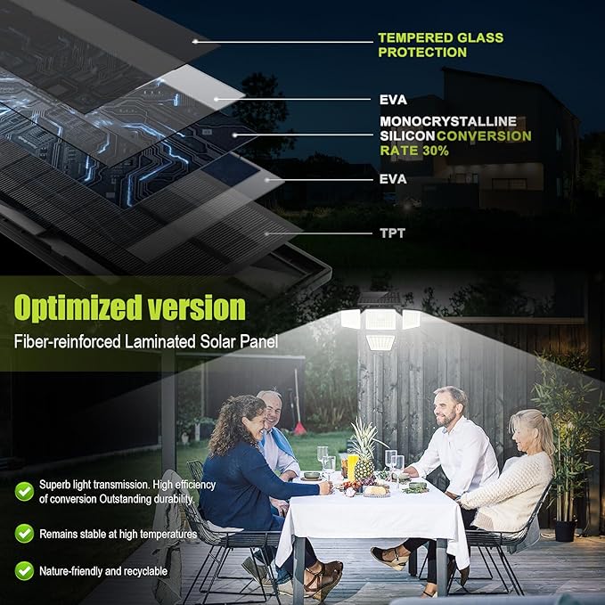 daphino 3000LM Solar Lights Outdoor