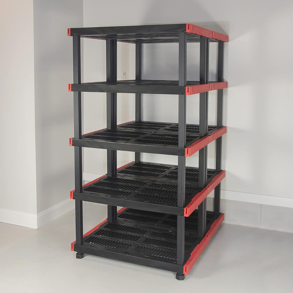 CX Craftsman, 5-Tier Highly Durable Storage Rack, 200lbs/shelf, (72.3H x 40W x 24D), Interlocking Shelving Unit and Weather-Resistant Design, American Made Garage Shelf