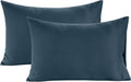 LANE LINEN Pillows Standard Size Set of 2 Soft 100% Egyptian Cotton Sateen 1000 Thread Count Cool & Smooth Pillowcases Queen - Denim