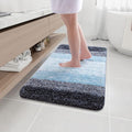 Arotive Microfiber Bathroom Rugs, Shaggy Soft and Absorbent Bath Rug, Non-Slip, Thick Plush Machine Washable Dry Bath Mats for Bathroom, Tub and Shower, 36x24, Blue, Rectangular