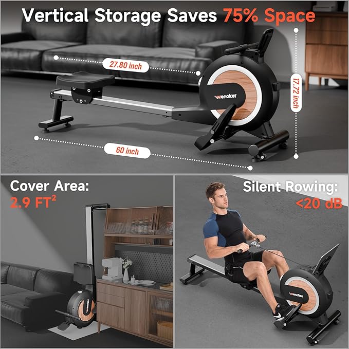 Rowing Machine, Wenoker Magnetic Rower Machine