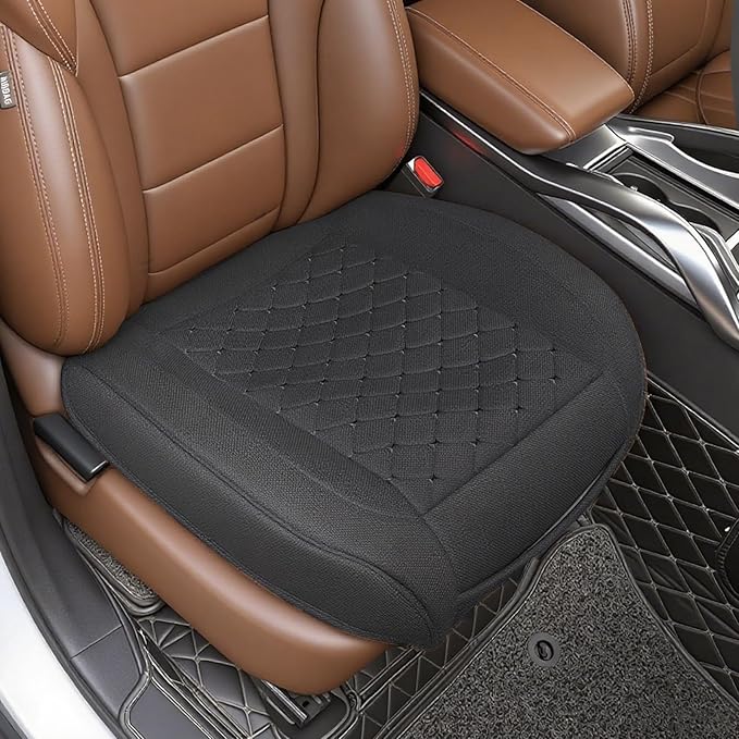 Suninbox Car Seat Cover,Bottom Car Seat Covers Cloth,Front Seat Only,Fabric Wrap Around The Bottom,Breathable Car Seat Protector Fits 95% of Vehicles 1 Piece,Black