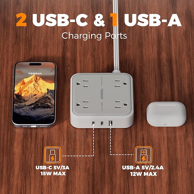 TESSAN Surge Protector Power Strip