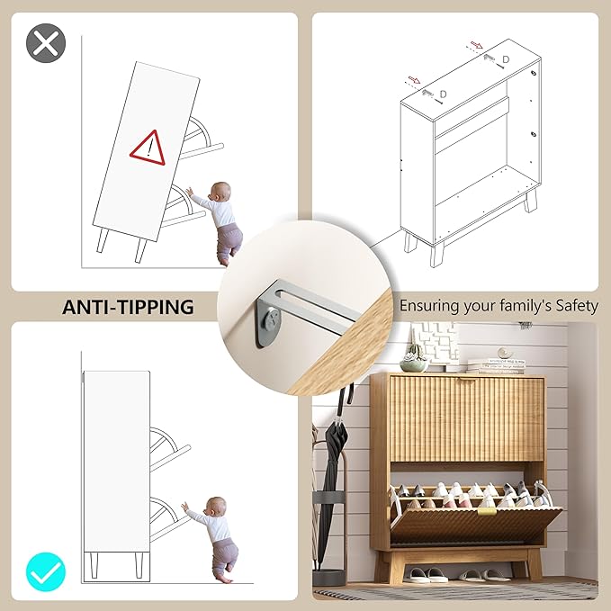 Shoe Cabinet Storage for Entryway