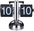 WoneNice Retro Digital Flip Down Clock -Battery Powered Internal Gear Operated