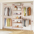 ONBRILL H3 Wall Mounted Closet System, Expandable Industrial Pipe Clothes Rack