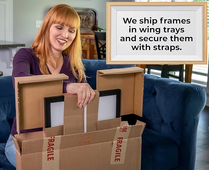 11x30 Shadow Box Frame Black | 1 Inch Deep Solid Wood Shadowbox Display Frame |