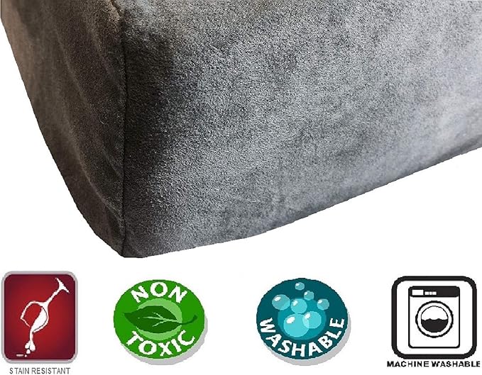 Dogbed4less Jumbo Orthopedic Extreme Comfort Memory Foam Dog Bed for Extra Large Dog, Waterproof Internal Case and Machine Washable External Cover, 55X47 Pet Pillow, Grey