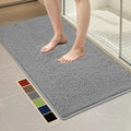 Bcoimo 48"×24" Absorbent Bath Mat, Non-Slip with Backing Chenille Bath Rug and Machine Washable Bathroom Mat Quick-Dry Design. Ideal for Bathroom and Tub Areas