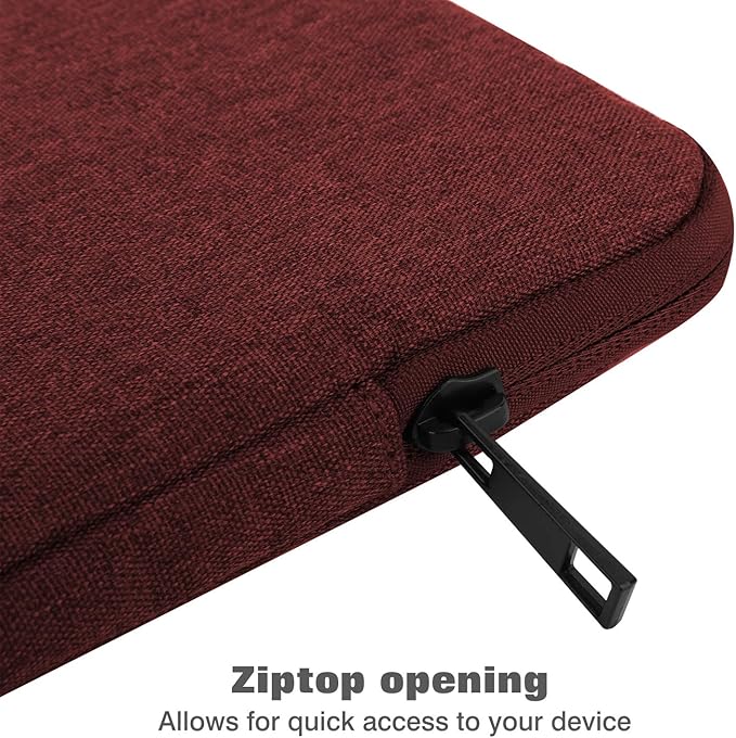 MoKo 9-11 Inch Tablet Sleeve Bag Carrying Case Fits New 11inch iPad Air M3, iPad A16 2025, iPad Pro 11 M4, Air 5/4/3, iPad 10/9/8th Gen, Tab S8/S9 11", Wine Red