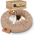 Donut Dog Bed - Premium Comfort for Anxiety Relief - Fluffy & Calming Design with Ultra-Plush Support | Cozy Round Dog Bed with Super Soft Circle Style (Camel, Medium)