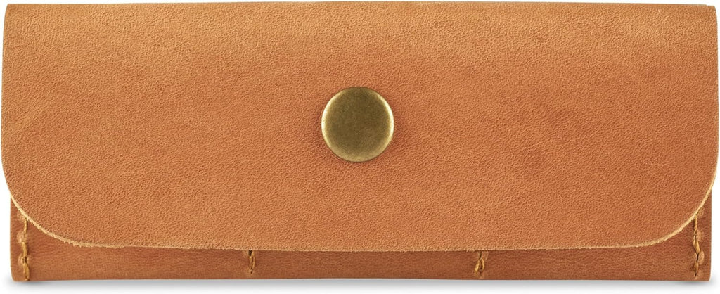 Leather SD/Micro SD Card Holder & Organizer, Storage Case, Travel Memory Card Cover (Vintage Brown)