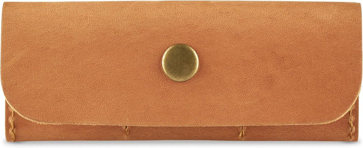 Leather SD/Micro SD Card Holder & Organizer, Storage Case, Travel Memory Card Cover (Vintage Brown)