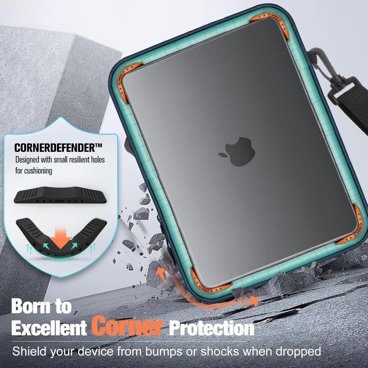 MoKo 15.6 Inch Laptop Sleeve Bag, Fits 15.3" MacBook Air M2/M3, 15.4" MacBook Pro/Pro Retina, 15" Surface Laptop 5/3, 15.6" ASUS ROG G531GT,Multifunctional Bag with Shoulder and Headphone Port,Black