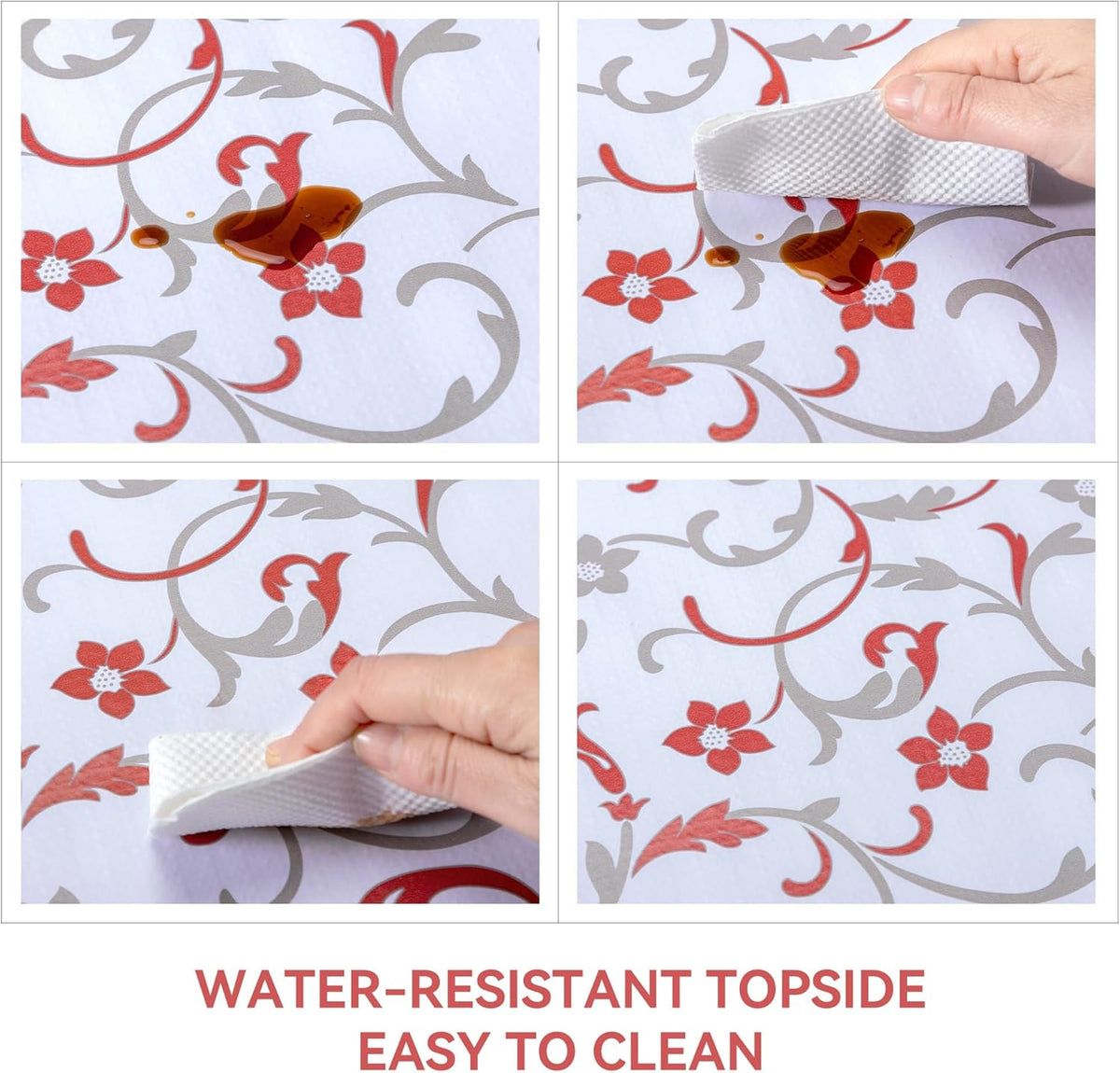 12" W x 120" L Floral Drawer and Shelf Liner for Cabinets, Non-Adhesive Strong Grip Non-Slip Flower Shelf Cabinet Kitchen Shelf Liners for Kitchen Cabinets