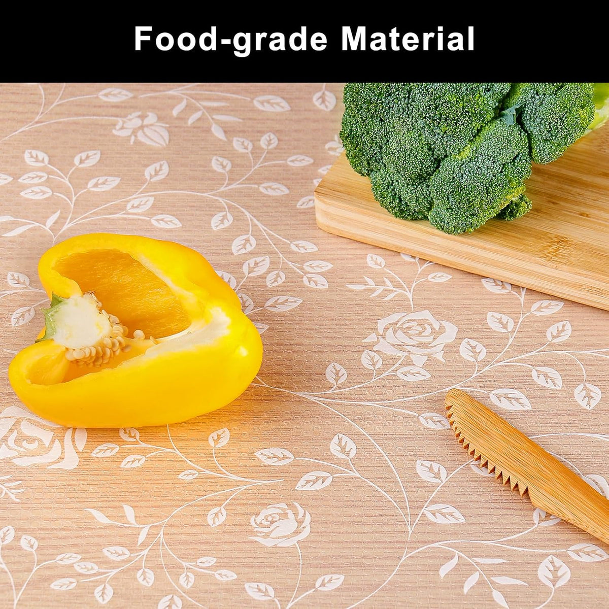 Cooyes Shelf Liner – Premium Non-Adhesive Cabinet & Drawer Liner for Kitchen – Waterproof Shelf Paper with Modern Pattern – Durable EVA Cabinet Mat – Easy to Cut （23.6" W x 360" L）