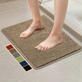 Bcoimo 24"×17" Absorbent Bath Mat, Non-Slip with Backing Chenille Bath Rug and Machine Washable Bathroom Mat Quick-Dry Design. Ideal for Bathroom and Tub Areas