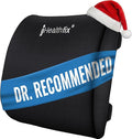 Healthfix® Ergonomic Lumbar Support Pillow – Expertly Designed in Germany – Improves Posture & Relieves Back Pain – Memory Foam Back Cushion for Office Chair & Couch - Soft (99–150 lbs)