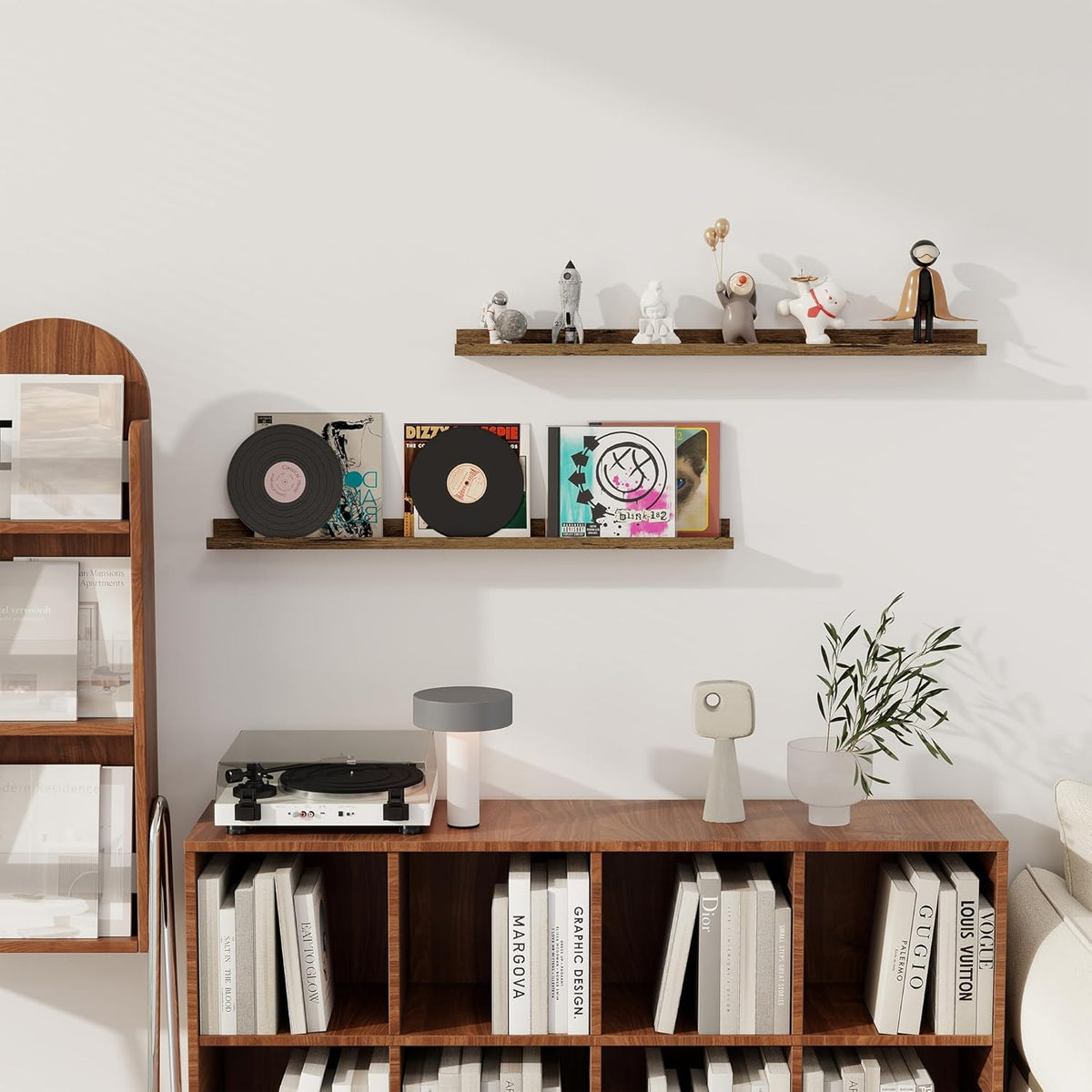 Axeman Floating Shelves for Wall - Picture Ledge Shelf Set of 2-36 Inch Floating Shelves with Lip - Picture Shelf for Wall with Ledge - Photo Ledge Shelves for Pictures Nursery Books