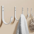 Wall Hooks for Hanging Towel/Coat - 22LB Screw in Metal Hanger Wall Mount, for Outdoor, Closet, Door, Bathrooms, for Backpack, Robe, White 5 Pack
