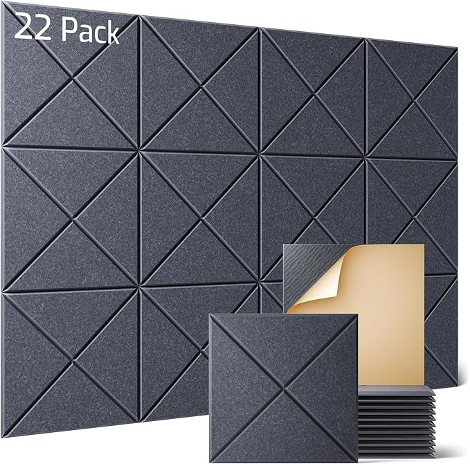 Sonicism 22 Pack X-Lined Acoustic Panels