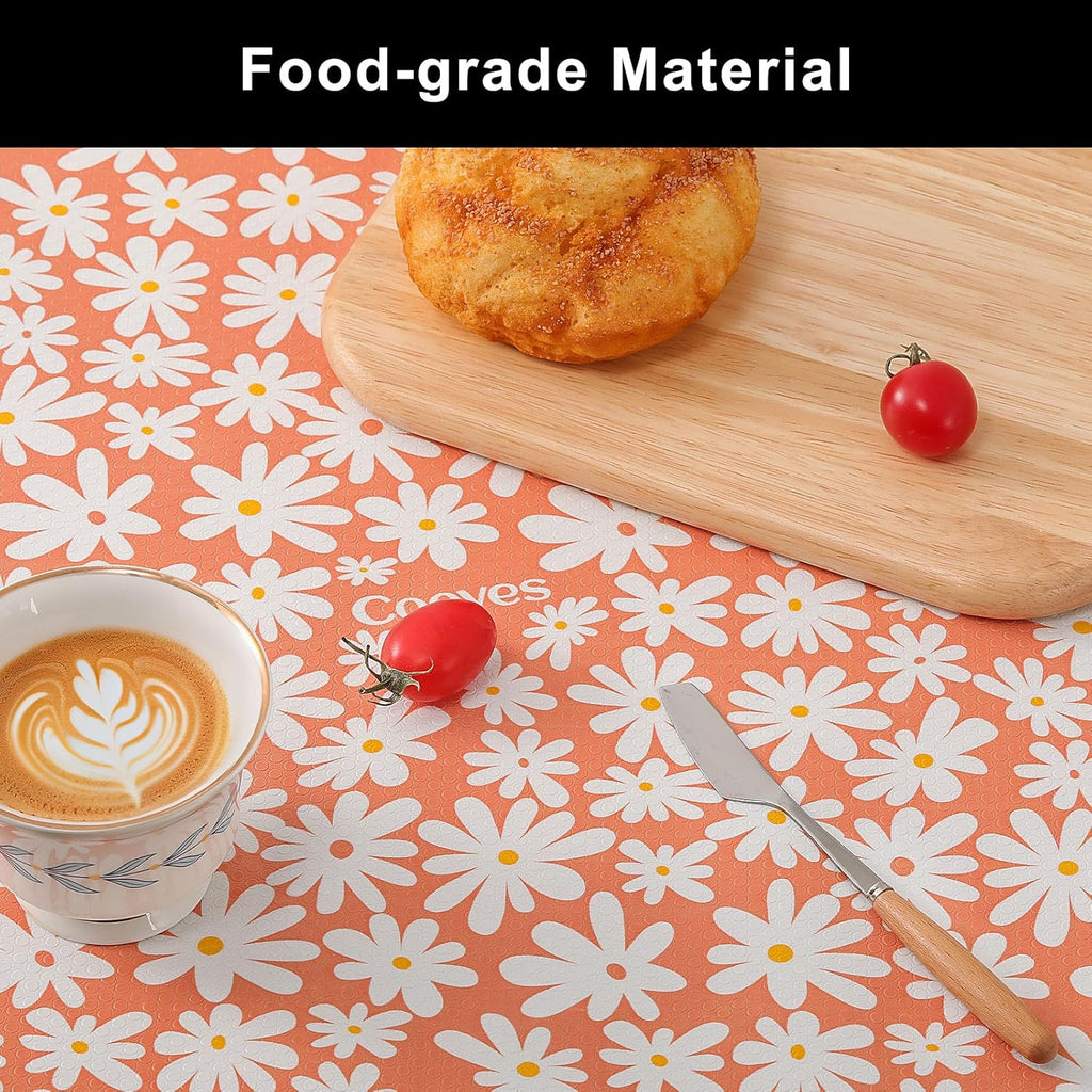 Cooyes Shelf Liner – Premium Non-Adhesive Cabinet & Drawer Liner for Kitchen – Waterproof Shelf Paper with Modern Pattern – Durable EVA Cabinet Mat – Easy to Cut （11.8" W x 360" L）