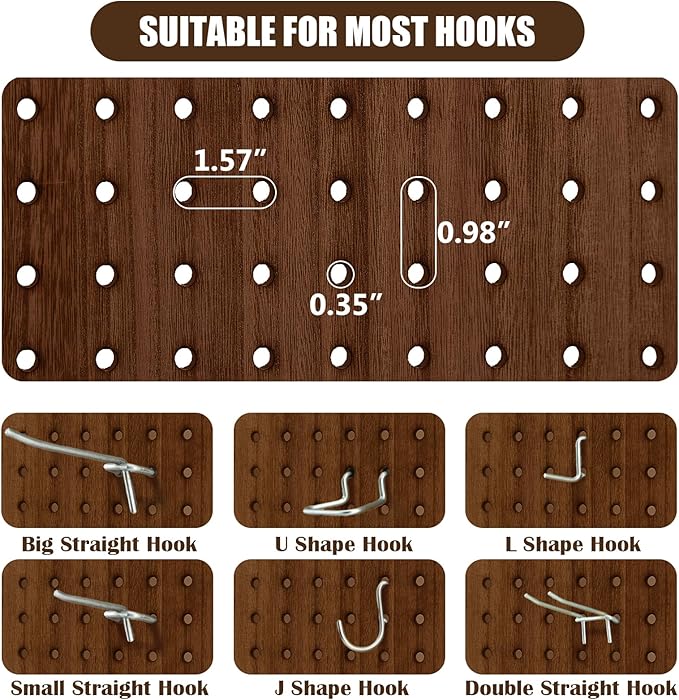 Asnefeli 6 Panel Pegboard Display