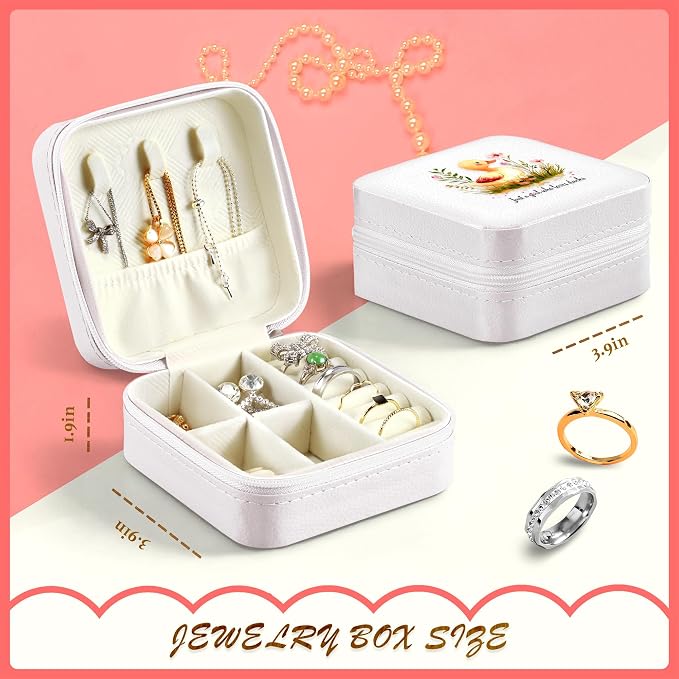 Duck Jewelry Box, Gifts For Kids Teens Girls, Duck Lovers Stuff Items Accessories Things Merchandise Decor Merch, Travel Ring Earrings Necklace Organizer Holder!