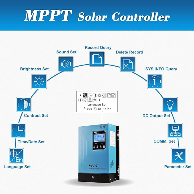 60A MPPT Solar Charge Controller 12V24V48V Auto Battery Regulator Solar Panel