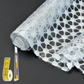 Drawer and Shelf Liner for Kitchen Cabinet: 17 in X 20 Ft Non Slip Waterproof Shelf Paper Non Adhesive Refrigerator Liners Silver Square Easy Liners for Bathroom with Knife Tape Measure