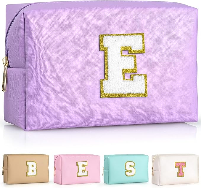 TOPEAST Gifts for Mom - Personalized Makeup Bag, Purple, Cosmetic Case