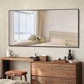 Black Bathroom Mirror for Wall, 55x30 Inch Rectangle Mirrors