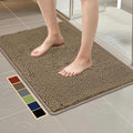 Bcoimo 36"×24" Absorbent Bath Mat, Non-Slip with Backing Chenille Bath Rug and Machine Washable Bathroom Mat Quick-Dry Design. Ideal for Bathroom and Tub Areas