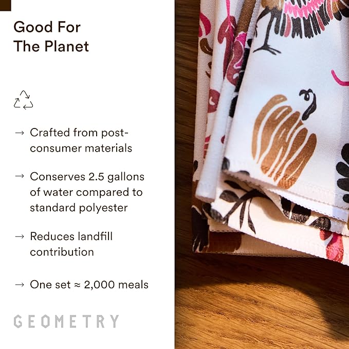 GEOMETRY Cloth Dinner Napkins - Quick-Dry, Ultra-Absorbent, Reusable Cloth Napkins for Dining & Entertaining - Mate 19" x 19" (6 Pack)