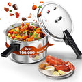 WantJoin 11Qt Aluminum Pressure Cooker w/Release Valve & Multiple Protective
