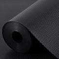Shelf Liners for Kitchen Cabinets Non Adhesive Drawer Liner for Bathroom Waterproof Refrigerator Liners for Shelves Fridge Plastic Mats Cabinet Cupboard Liner Black 11.8 x 59 Inches