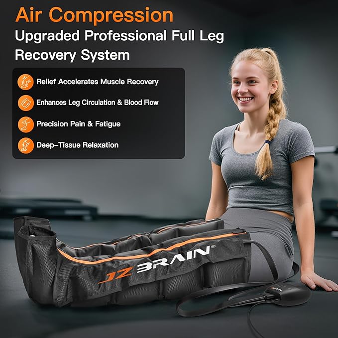 Air Compression Leg Recovery Boots : Dual-Power Sequential Compression System