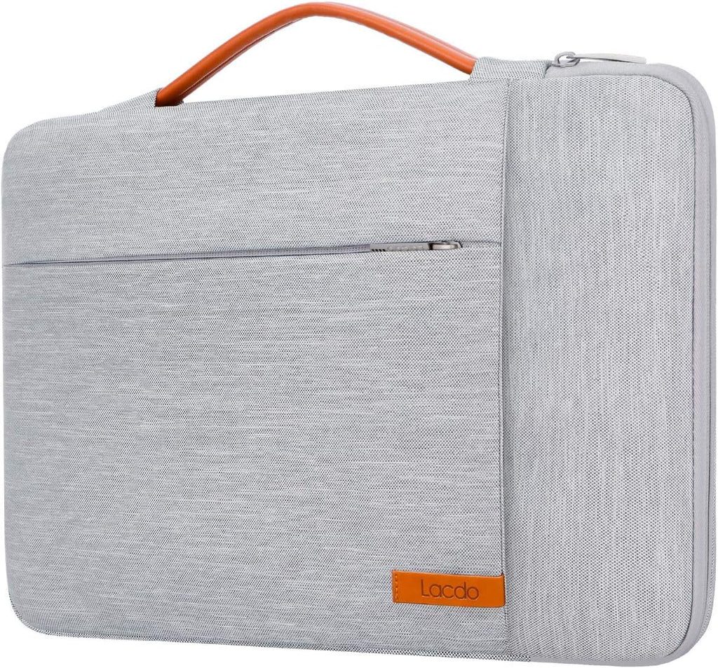 Lacdo 360° Protective Chromebook Case 11 Inch Laptop Sleeve for 11 Inch Acer HP Dell Samsung ASUS Chromebook Spin 311, 13 Inch Microsoft Surface Pro 11th Copilot+PC/10/9/8/X Computer Bag, Gray