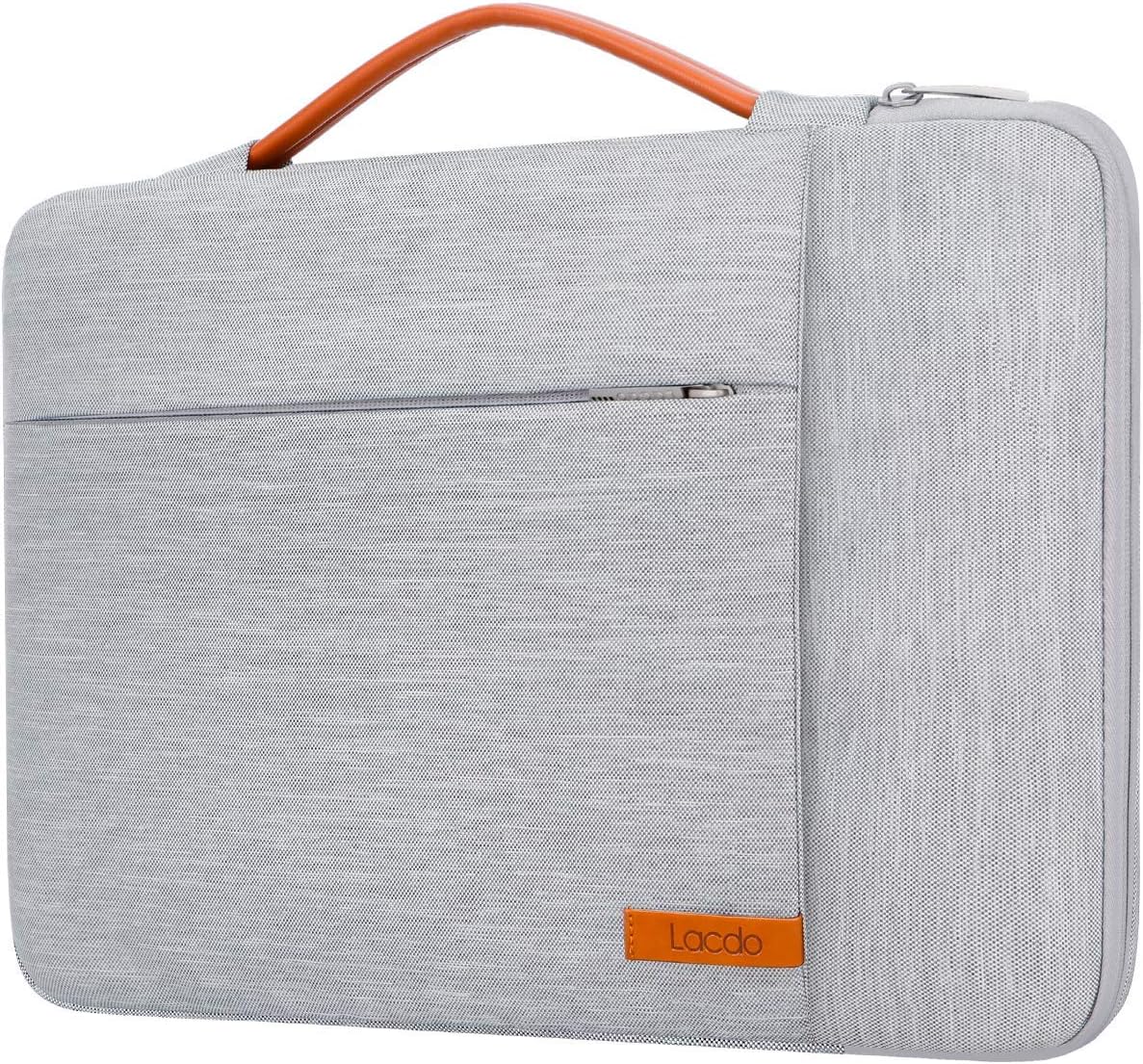 Lacdo 360° Protective Chromebook Case 11 Inch Laptop Sleeve for 11 Inch Acer HP Dell Samsung ASUS Chromebook Spin 311, 13 Inch Microsoft Surface Pro 11th Copilot+PC/10/9/8/X Computer Bag, Gray