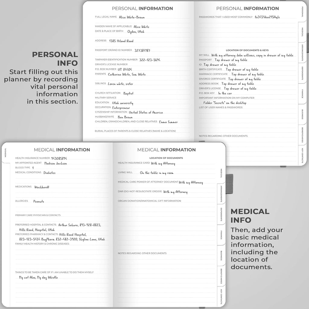 Clever Fox End of Life Planner – Final Arrangements Organizer for Beneficiary, Will Preparation, Last Wishes & Funeral Planning, A5 (Gray)