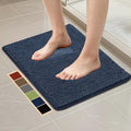 Bcoimo 24"×17" Absorbent Bath Mat, Non-Slip with Backing Chenille Bath Rug and Machine Washable Bathroom Mat Quick-Dry Design. Ideal for Bathroom and Tub Areas