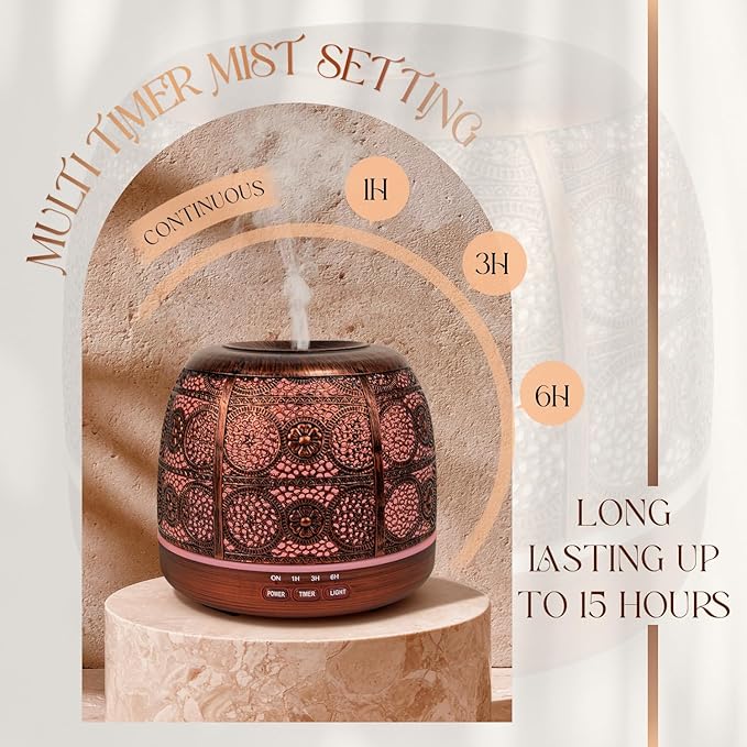 ARVIDSSON 500ml Essential Oil Diffuser, Metal Diffusers