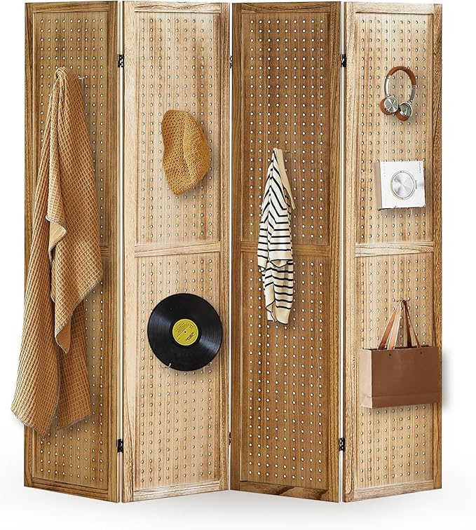 Aleesing 4 Panel Pegboard Display