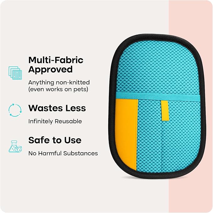 Uproot Clean Pet Hair Removal Tool Glove for Cats & Dogs: Infinitely-Reusable Electrostatic Pet Hair Remover Glove for Any Fabric - Cleans Furniture, Clothes, Car Upholstery, & More