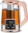 Gourmia Electric Programmable Glass Kettle – 1.7L Temperature Control Tea &