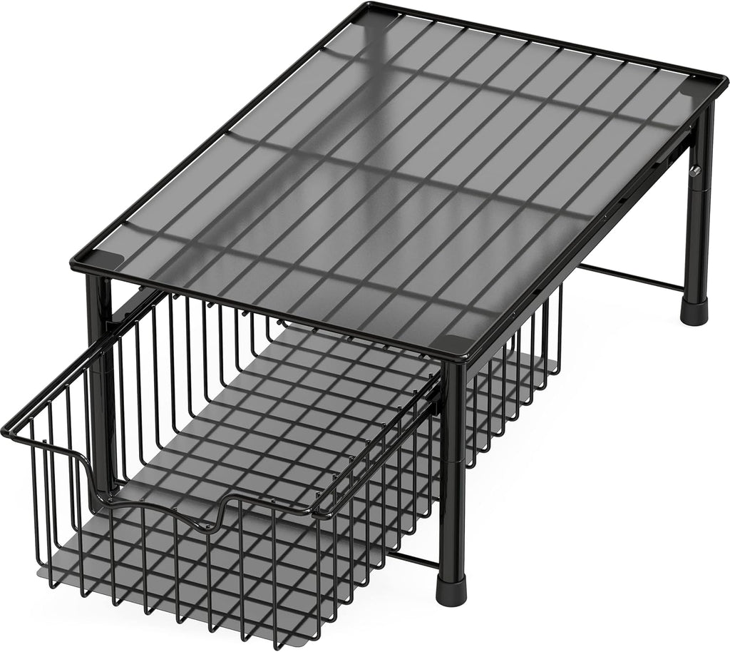 Simple Houseware Stackable Basket Drawer, Black