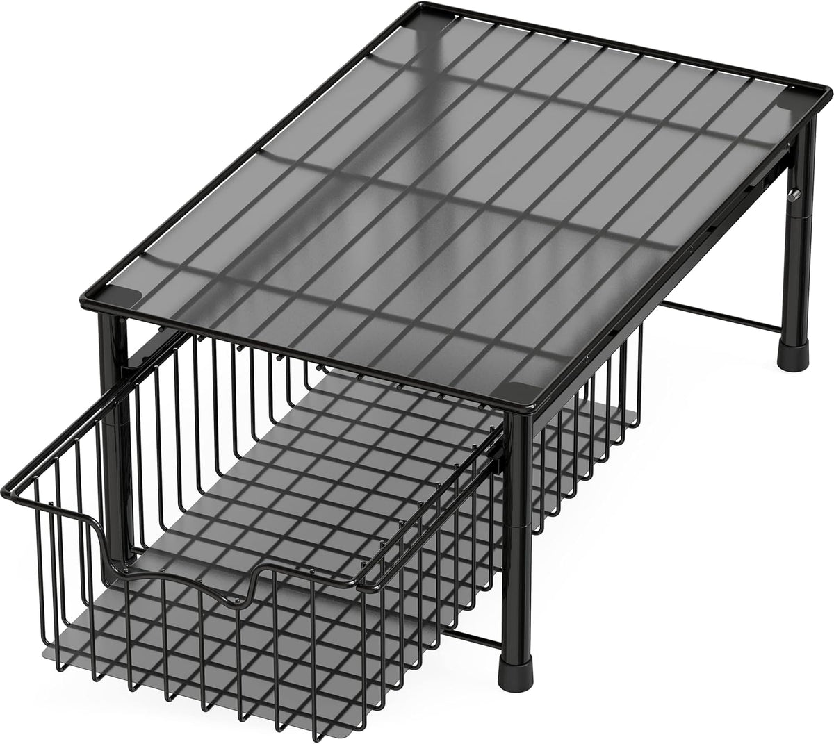 Simple Houseware Stackable Basket Drawer, Black