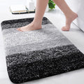 Arotive Microfiber Bathroom Rugs, Shaggy Soft and Absorbent Bath Rug, Non-Slip, Thick Plush Machine Washable Dry Bath Mats for Bathroom, Tub and Shower, 30x20, Black, Rectangular