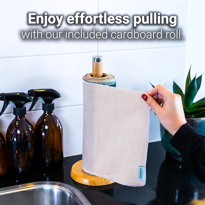 Reusable Paper Towels - Value Pack of 24 Paperless Paper Towels! - 100% Cotton, Super Soft, Absorbent, Washable and Made To Last