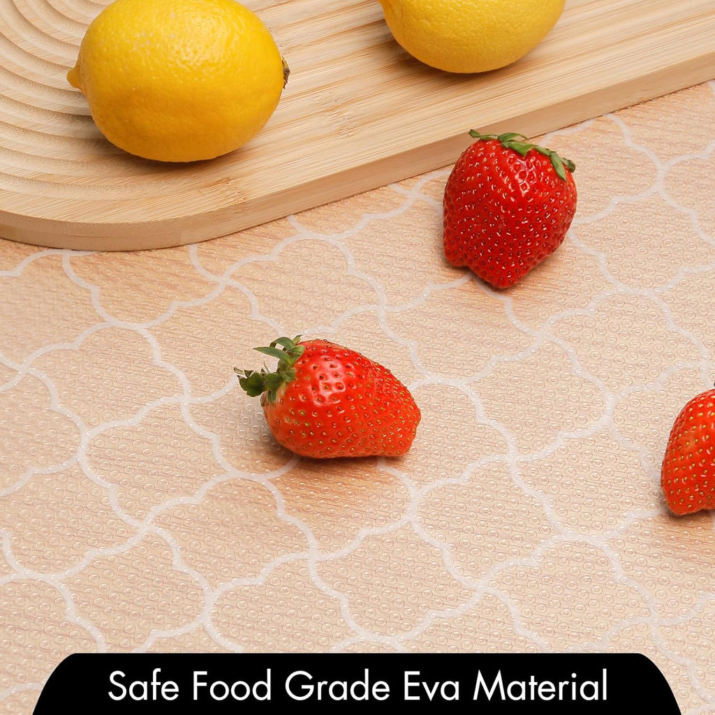 Cooyes Shelf Liner – Premium Non-Adhesive Cabinet & Drawer Liner for Kitchen – Waterproof Shelf Paper with Modern Pattern – Durable EVA Cabinet Mat – Easy to Cut (11.8" W x 236" L)